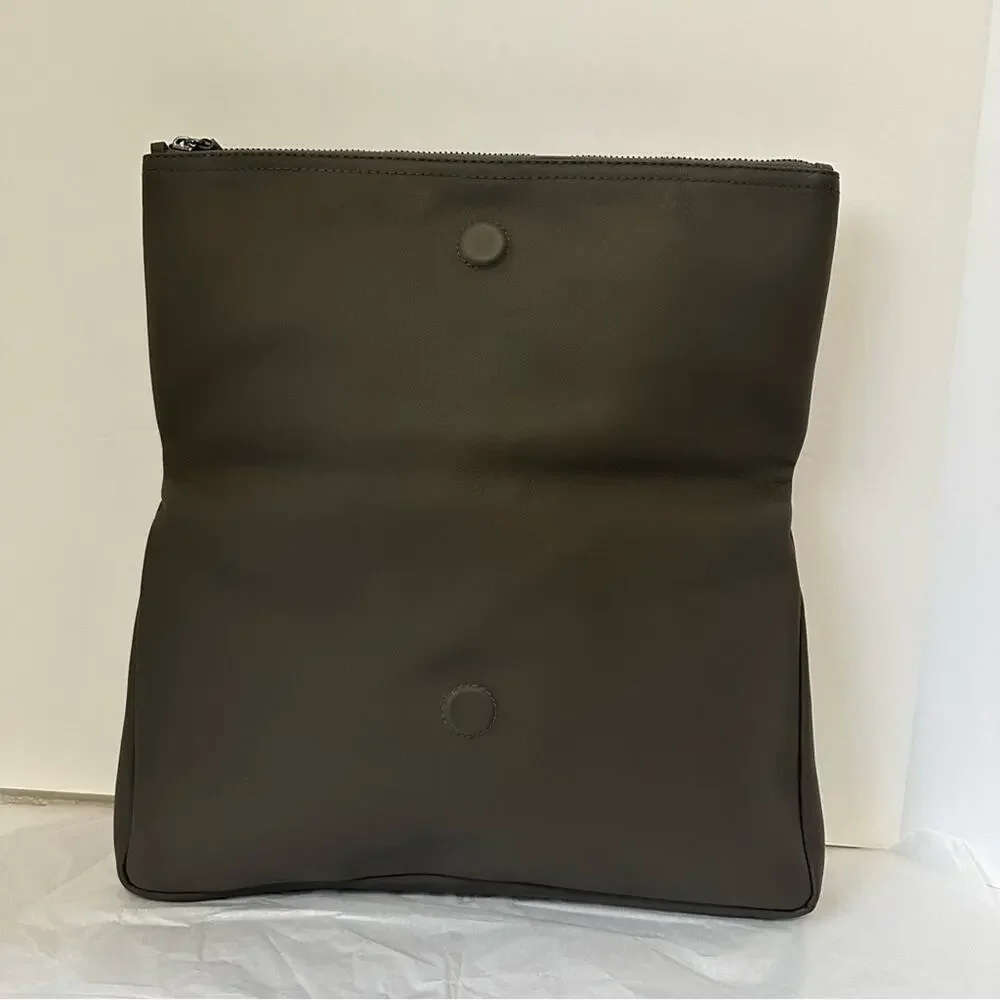 Dawid Tomaszewski x Tanah Rhea Berlin Smoke Leather Fold-over Envelope Clutch